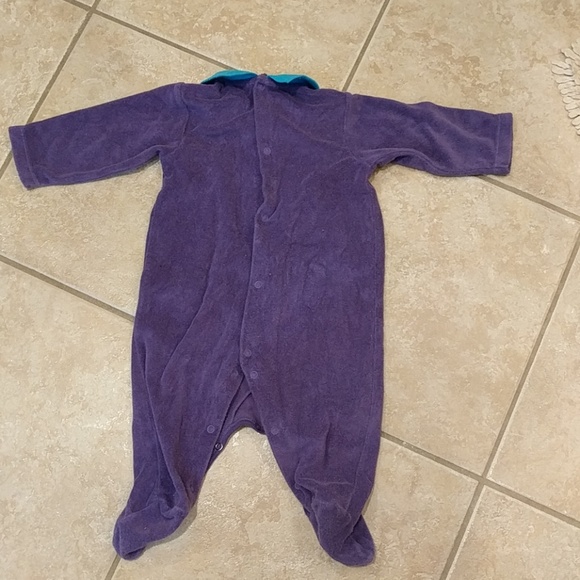 Ralph Lauren purple terry one piece w/turquoise - Picture 3 of 4